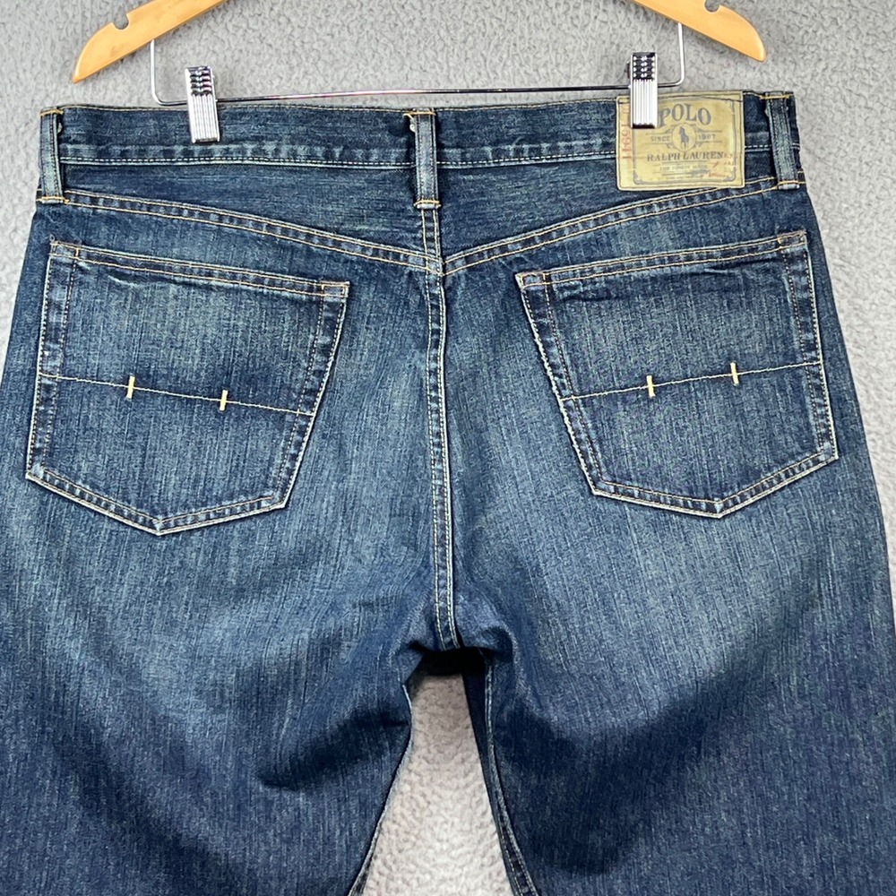 Polo Ralph Lauren 867 Classic Fit Dark Wash Denim Jeans Mens 36x30 (meas. 38x31) - Picture 6 of 15